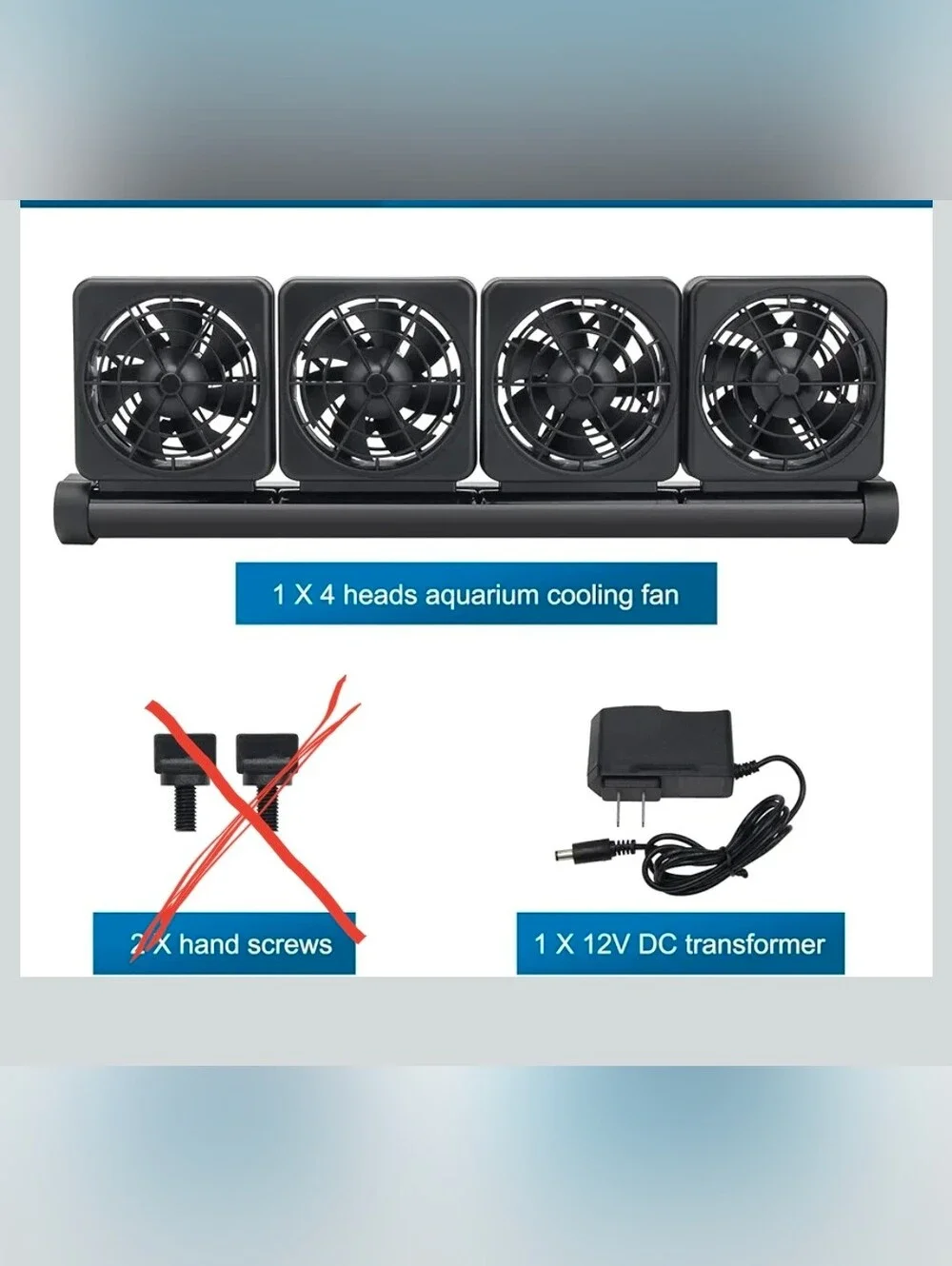 Aquarium Fan 2 3 4 Heads, Aquarium Chillers Cooling Fan Adjustable Fish Tank Fan
